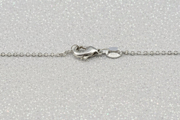 Vintage Sterling Silver HB Signed High Heel Pendant in Sterling silver Chain with Crystals