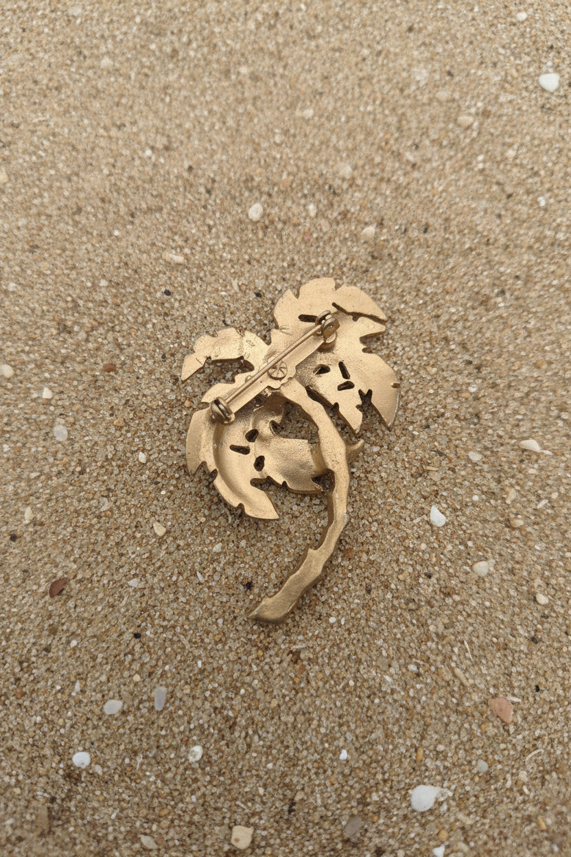 Vintage gold palm tree 1960's Miami chic
